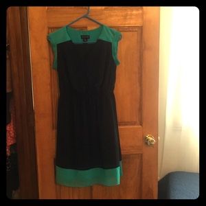 Enfocus Navy and turquoise dress